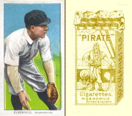 1912 Pirate Cigarettes Kid Elberfeld # Baseball Card