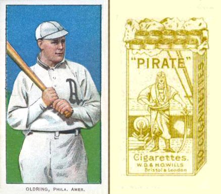 1912 Pirate Cigarettes Rube Oldring # Baseball Card