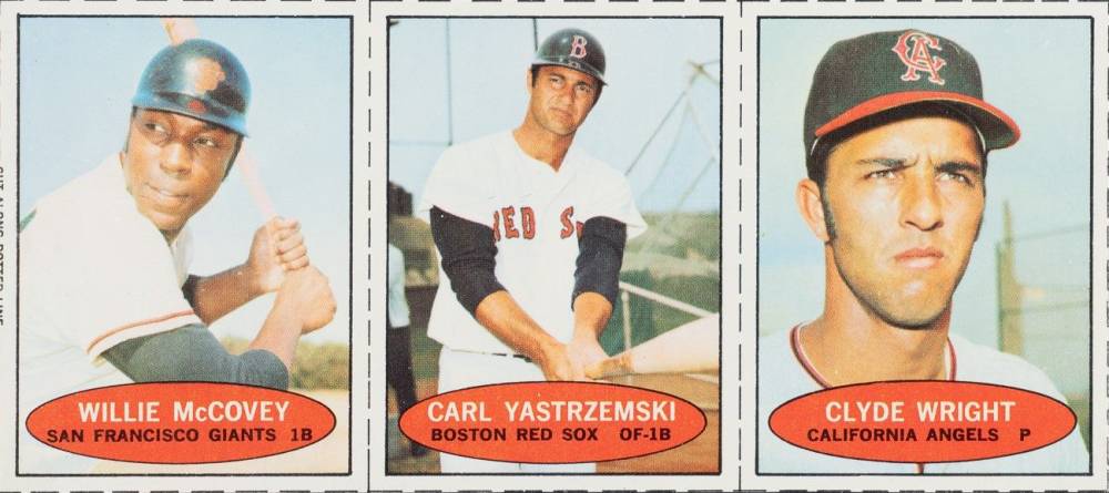 1971 Bazooka No Number McCovey/Yastrzemski/Wright # Baseball Card