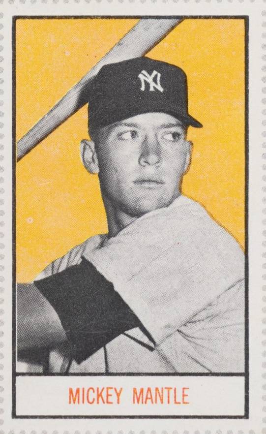 1959 Oklahoma Today Major Leaguers-Hand Cut Mickey Mantle # Baseball Card