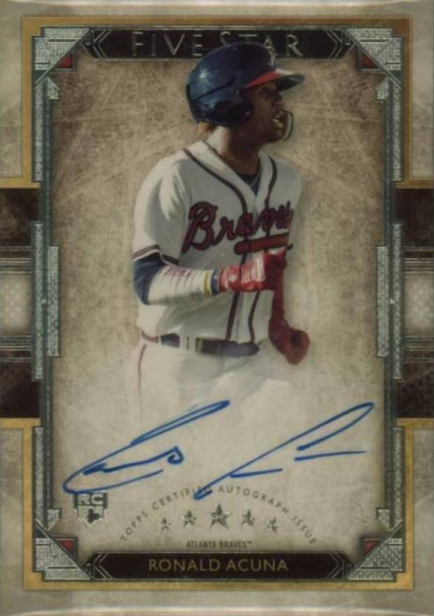 2018 Topps Five Star Autographs Ronald Acuna #FSA-RA Baseball Card