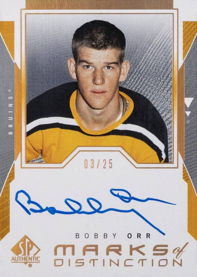 2018 SP Authentic Marks of Distinction Bobby Orr #MD-BO Hockey Card