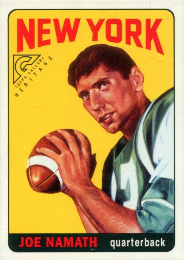 2002 Topps Gallery Heritage Joe Namath #GH-JN Football Card