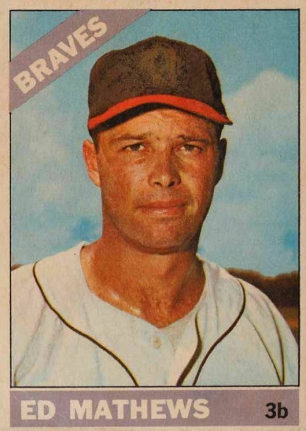 1966 Venezuela Topps Eddie Mathews #200 Baseball Card