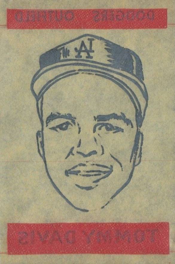 1965 Topps Transfers Tommy Davis # Baseball Card
