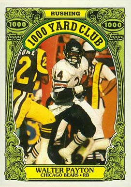 1986 Topps 1000 Yard Club Walter Payton #3 Football Card