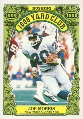 1986 Topps 1000 Yard Club Joe Morris #4 Football Card