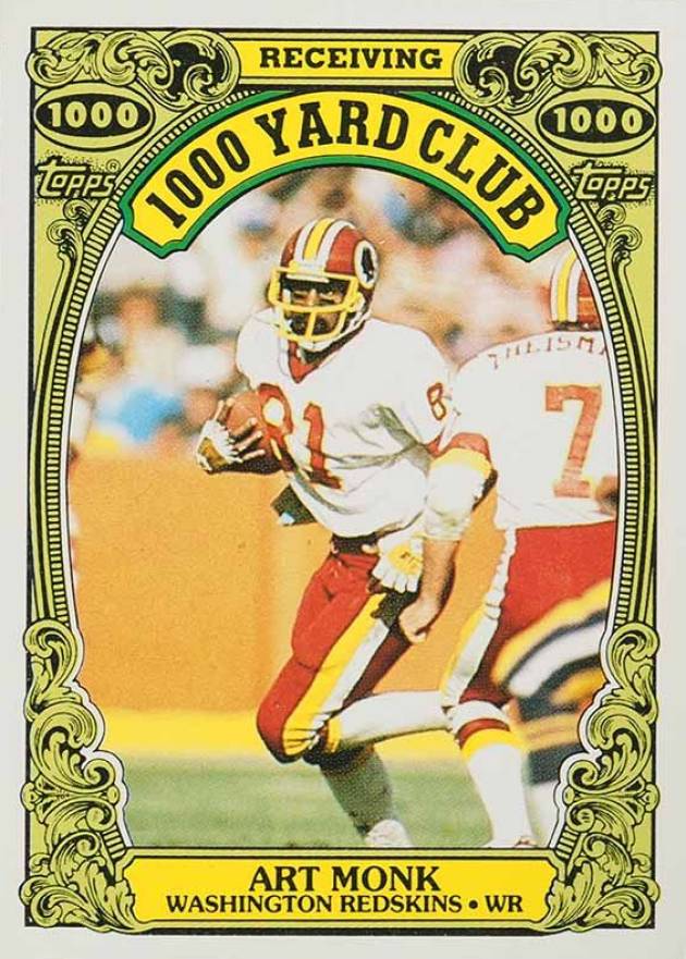 1986 Topps 1000 Yard Club Art Monk #12 Football Card