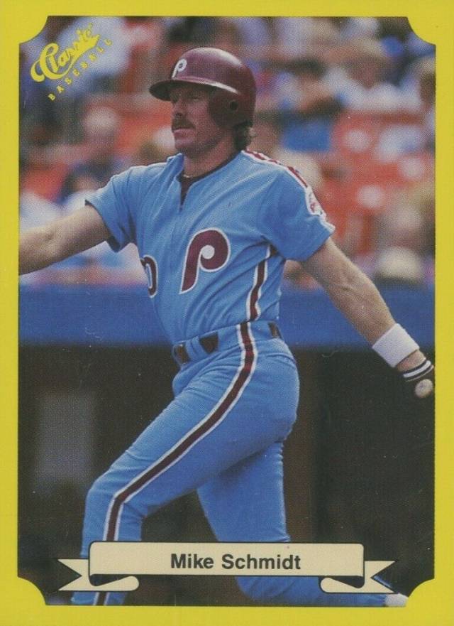 1987 Classic Travel Update Yellow Mike Schmidt #101 Baseball Card