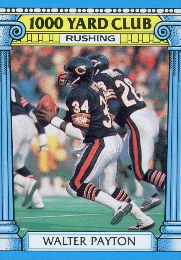 1987 Topps 1000 Yard Club Walter Payton #7 Football Card