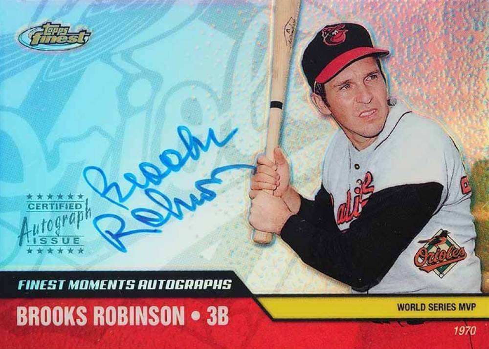 2002 Finest Moments Autographs Brooks Robinson #FMABRO Baseball Card