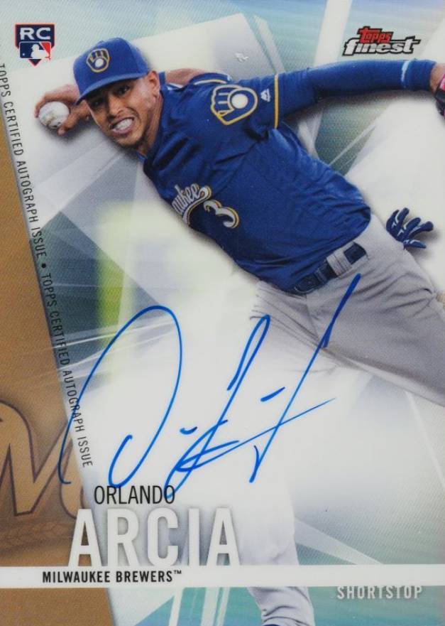 2017 Finest Autographs Orlando Arcia #FA-OA Baseball Card