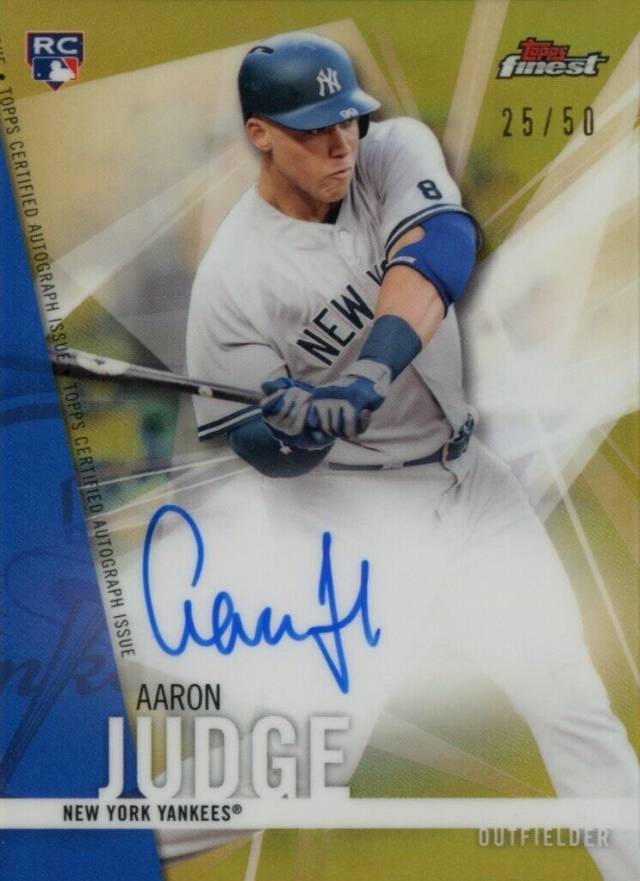 2017 Finest Autographs Aaron Judge #FA-AJ Baseball Card