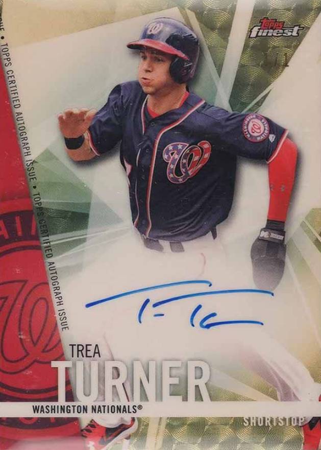 2017 Finest Autographs Trea Turner #FA-TT Baseball Card