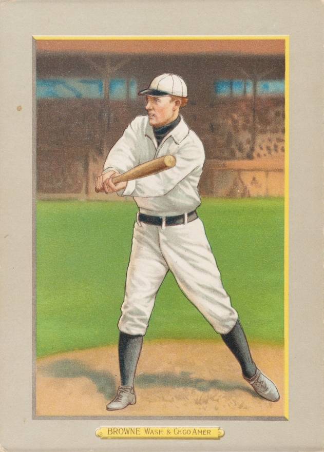 1911 Turkey Reds BROWNE, Wash & Chic. AMer. #84 Baseball Card