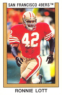 1989 Panini Stickers Ronnie Lott #166 Football Card