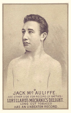 1887 Lorillard's Mechanic's Delight Prizefighters Jack McAuliffe #9 Other Sports Card