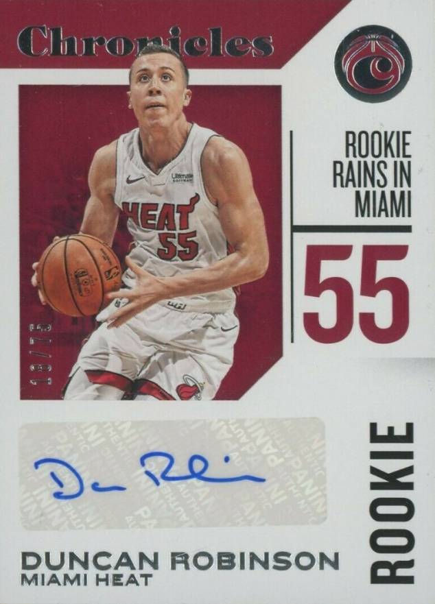 2018 Panini Chronicles Rookie Chronicles Signatures Duncan Robinson #RCDRB Basketball Card