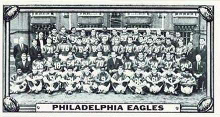 1968 Topps Test Teams Philadelphia Eagles #25 Football Card