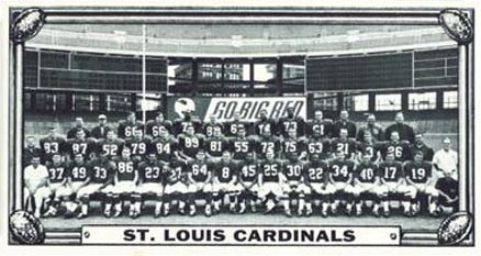 1968 Topps Test Teams St. Louis Cardinals #21 Football Card