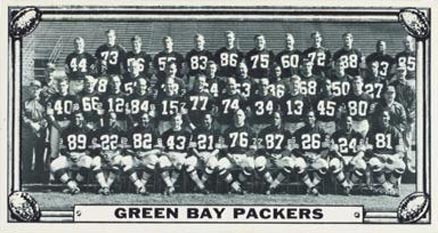 1968 Topps Test Teams Green Bay Packers #1 Football Card