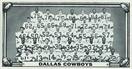 1968 Topps Test Teams Dallas Cowboys #11 Football Card