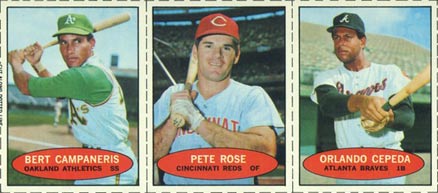 1971 Bazooka No Number Campaneris/Rose/Cepeda # Baseball Card