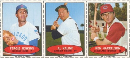 1971 Bazooka Numbered Al Kaline/Fergie Jenkins/Ken Harrelson # Baseball Card