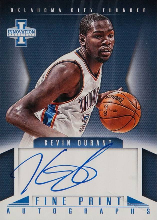 2012 Panini Innovation Fine Print Autographs Kevin Durant #3 Basketball Card