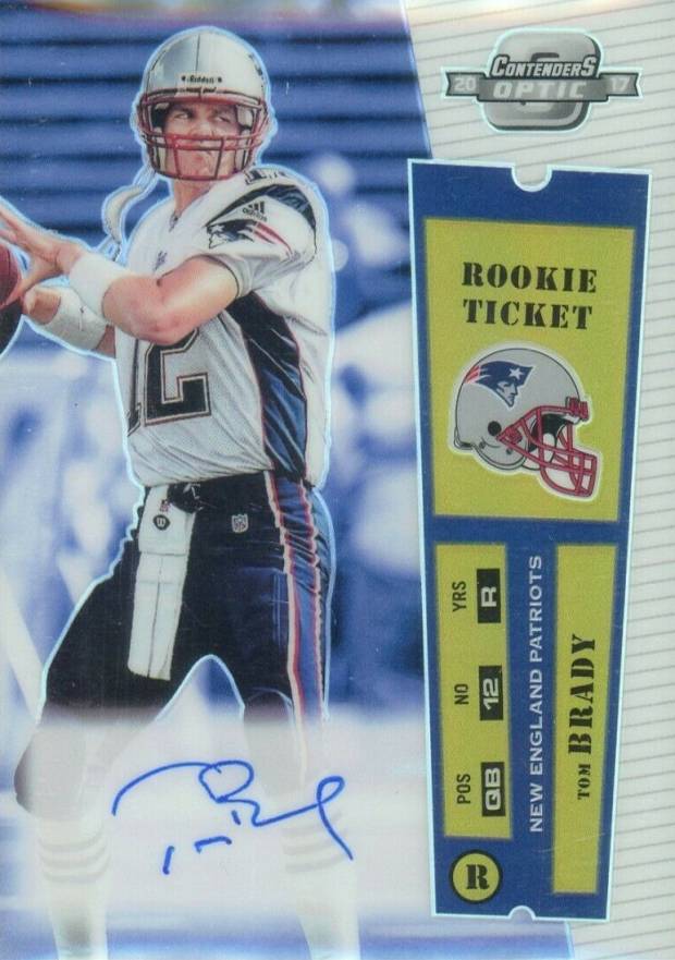 2017 Panini Contenders Optic Contenders Tribute Autograph Tom Brady #CTATB Football Card