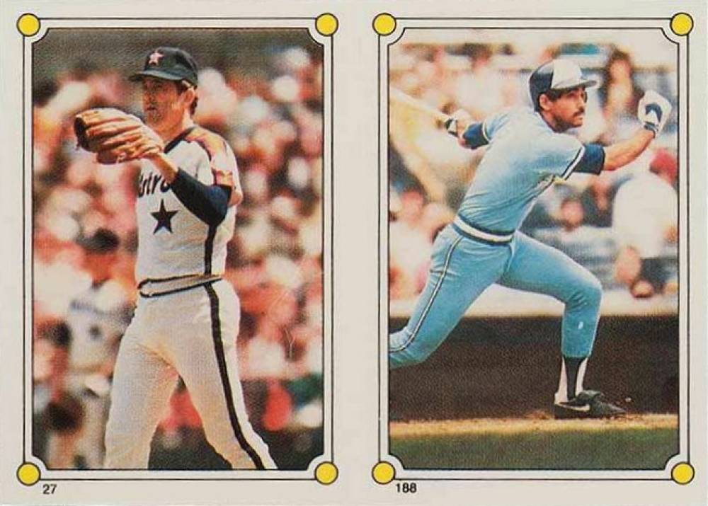 1987 Topps Stickers Damaso Garcia/Nolan Ryan # Baseball Card