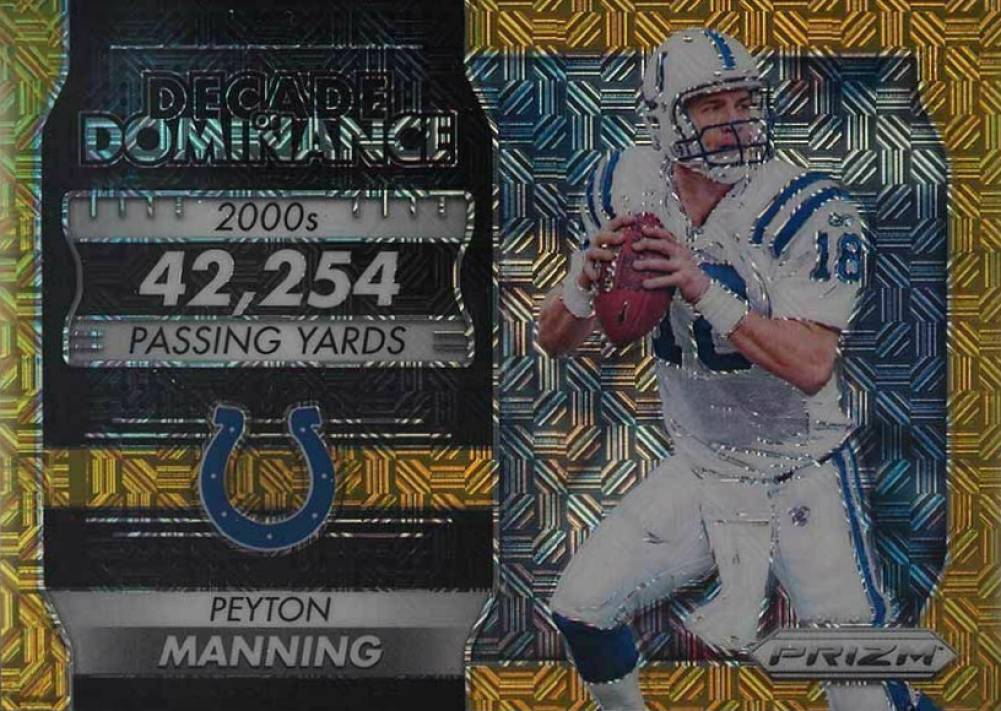 2016 Panini Prizm Decade of Dominance Peyton Manning #9 Football Card