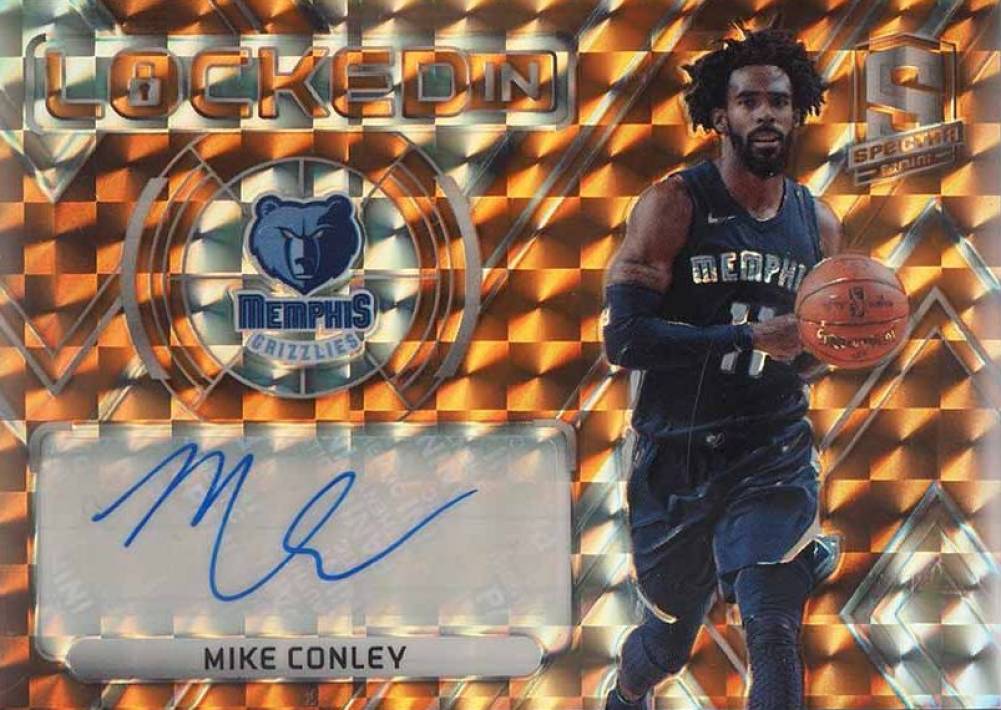 2017 Panini Spectra Locked in Autographs Mike Conley #MCL Basketball Card