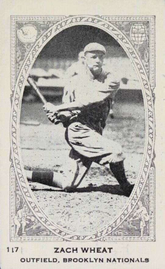 1922 Neilson's Chocolate Type 1 Zach Wheat #117 Baseball Card