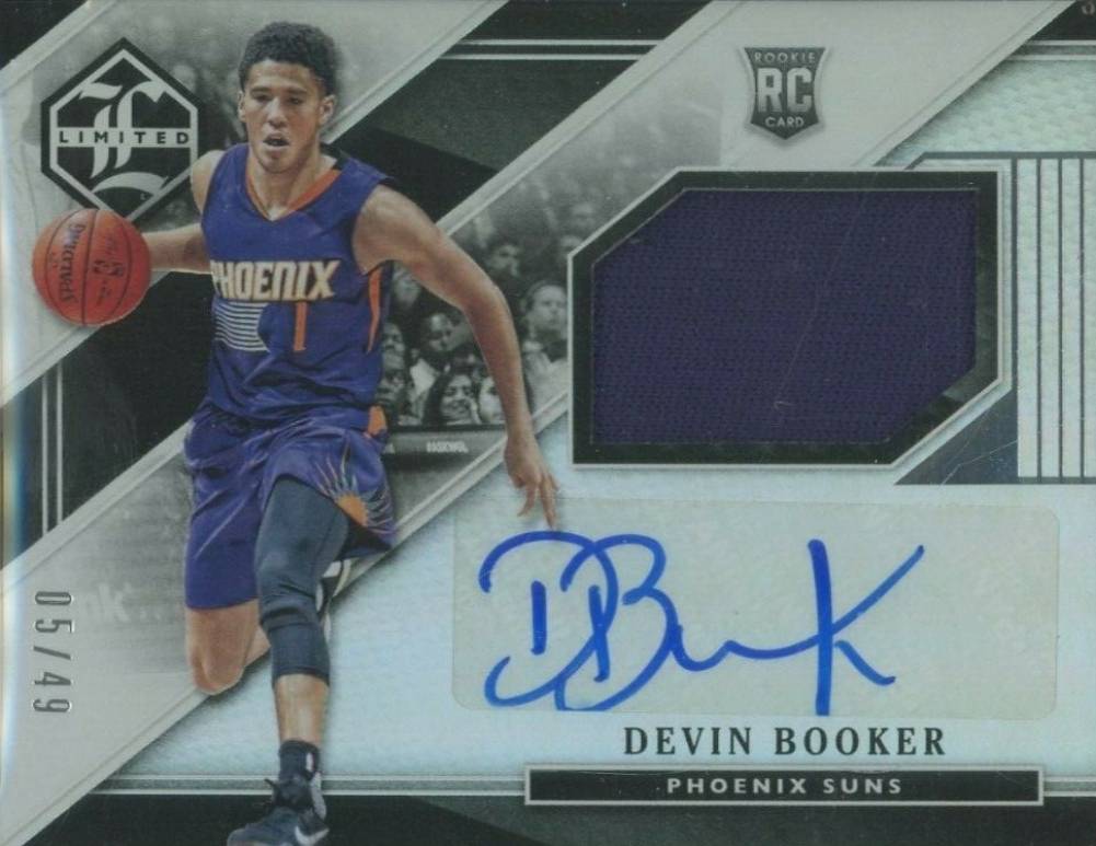 2015 Limited Rookie Jersey Autographs Devin Booker #RJADB Basketball Card