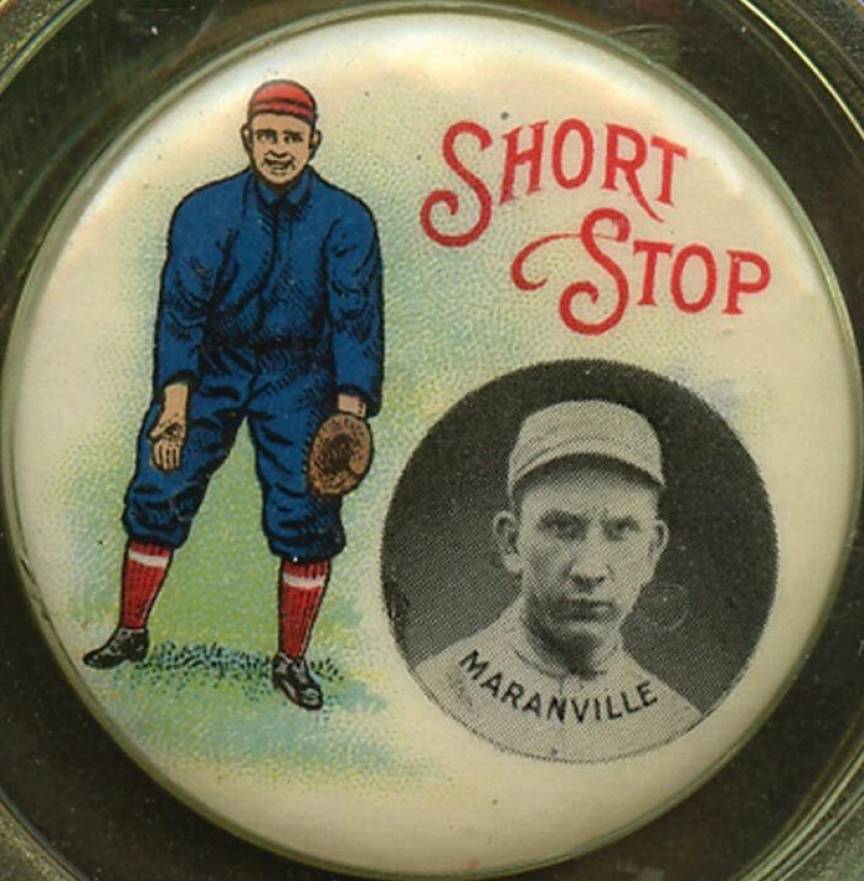 1910 Schmelzer's Sporting Goods Pin Maranville # Baseball Card