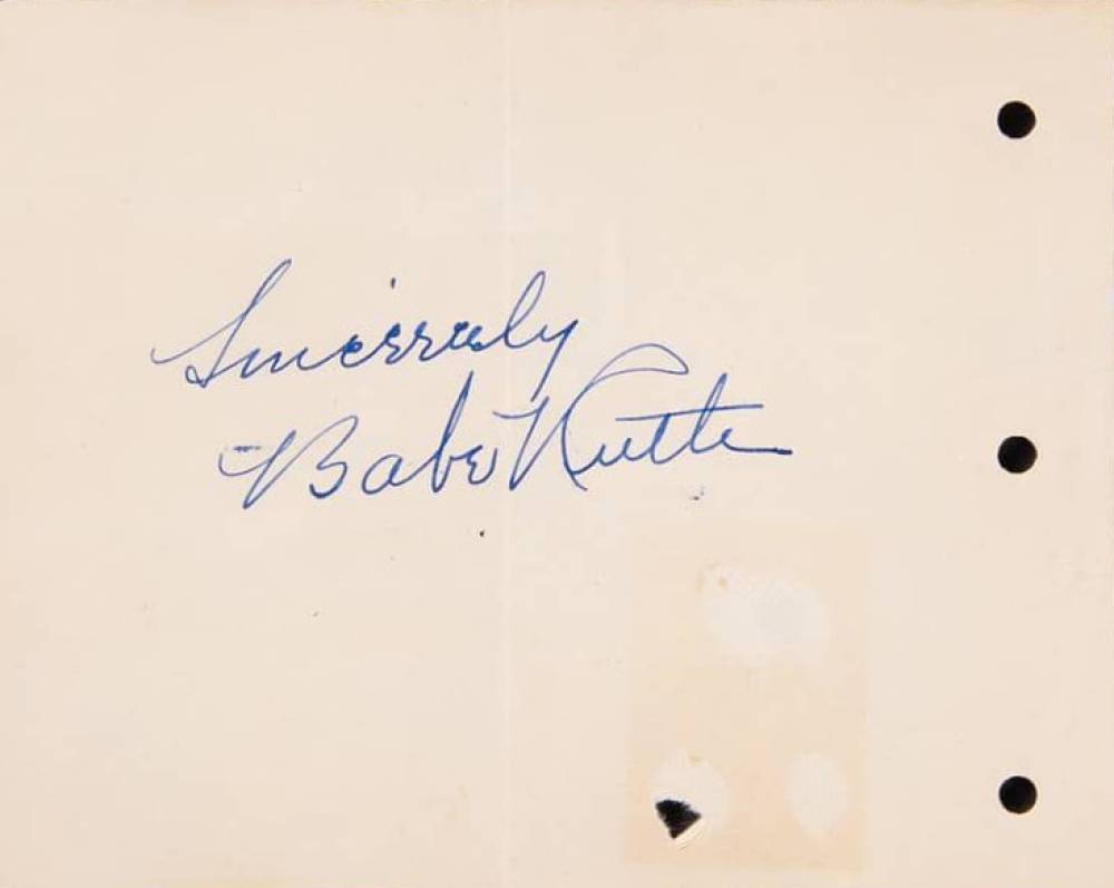 1999 Hall of Fame Autographs Babe Ruth # Baseball Card