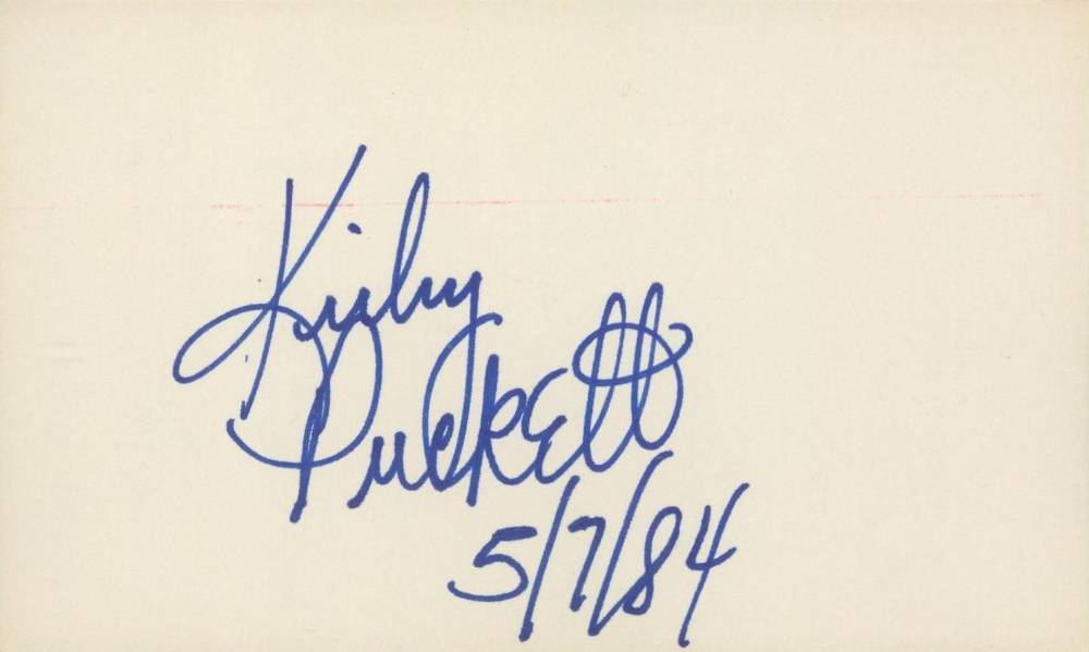 1999 Hall of Fame Autographs Kirby Puckett # Baseball Card