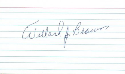 1999 HOF Autograph Index, Postcards, Album, Photo, etc Willard Brown # Baseball Card