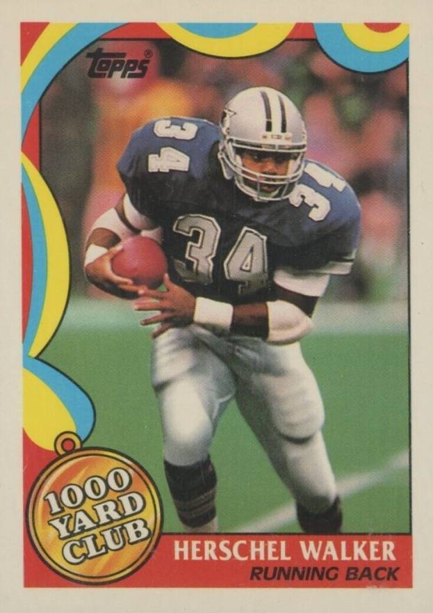 1989 Topps 1000 Yard Club Herschel Walker #2 Football Card