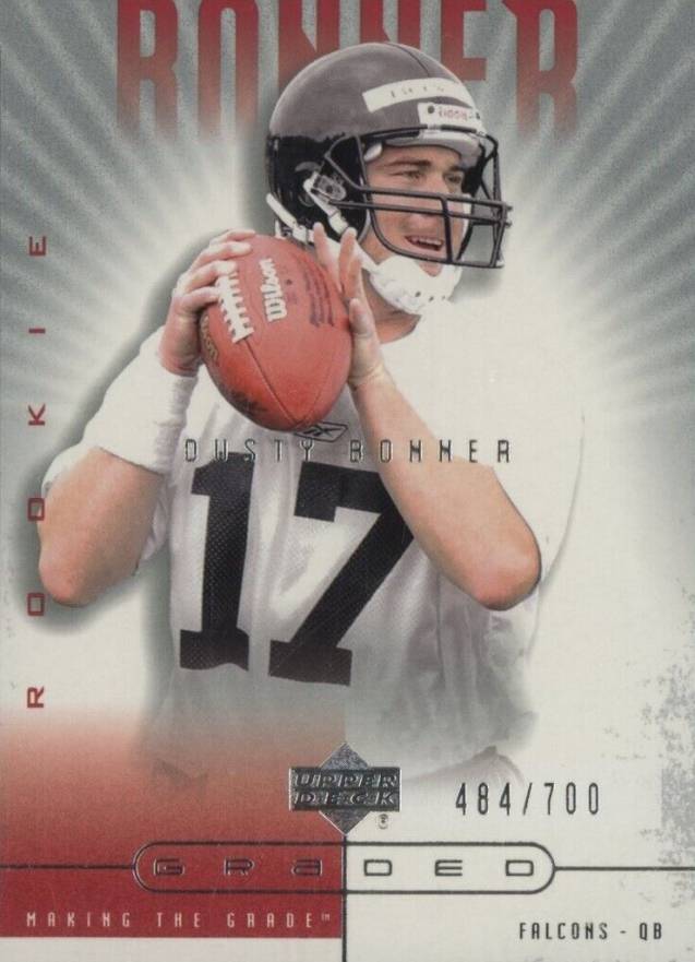 2002 Upper Deck Graded Dusty Bonner #135 Football Card