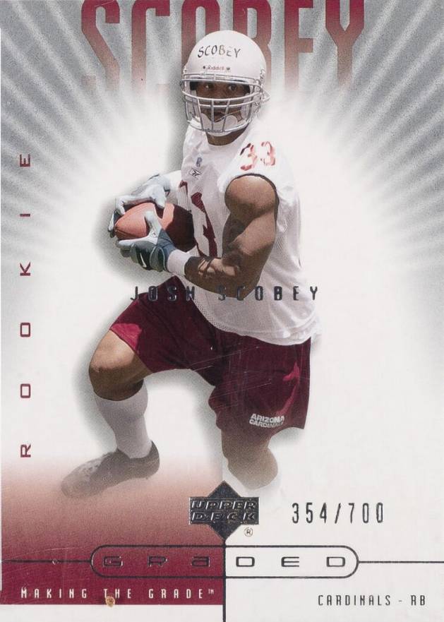 2002 Upper Deck Graded Josh Scobey #93 Football Card