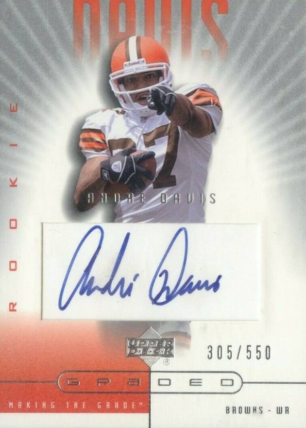 2002 Upper Deck Graded Andre Davis #154 Football Card