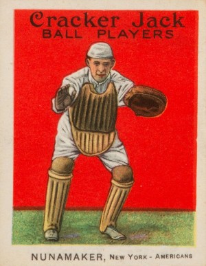 1914 Cracker Jack NUNAMAKER, New York-Americans #132 Baseball Card