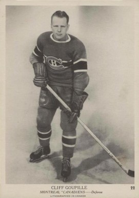 1939 O-Pee-Chee Cliff Goupille #22 Hockey Card