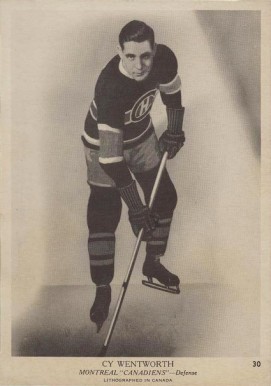 1939 O-Pee-Chee Cy Wentworth #30 Hockey Card