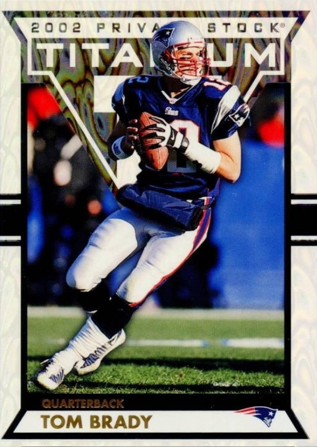 2002 Pacific Private Stock Titanium Tom Brady #58 Football Card