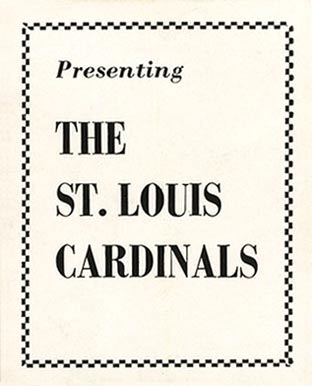 1941 St. Louis Cardinals Team Issue Presentation Card # Baseball Card