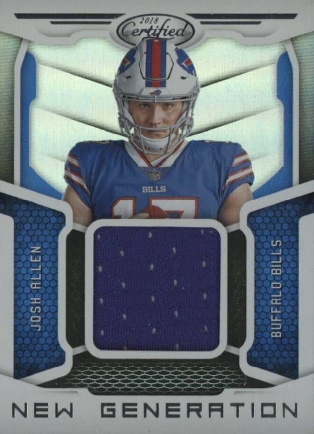 2018 Panini Certified New Generation Jersey Mirror  Josh Allen #4 Football Card