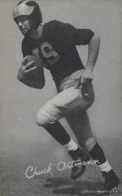 1948 Exhibits Chuck Ortmann # Football Card